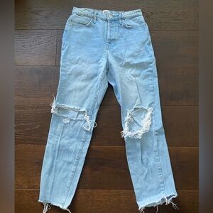 BDG light wash ripped jeans - straight slim size 27